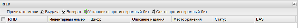 Рисунок 1 - Панель RFID